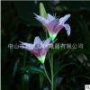 工廠直銷新奇太陽能LED防真百合花2LED花園燈地插假花百合插桿燈