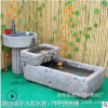 仿古做舊石雕花崗巖石磨盤石槽老物件家居庭院裝飾擺件 可定做