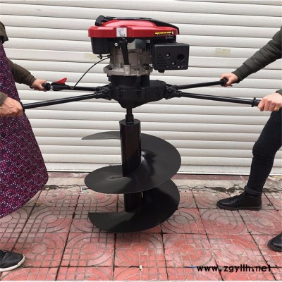小型植樹挖坑機汽油便攜式路燈桿打洞機   光伏樁挖坑機