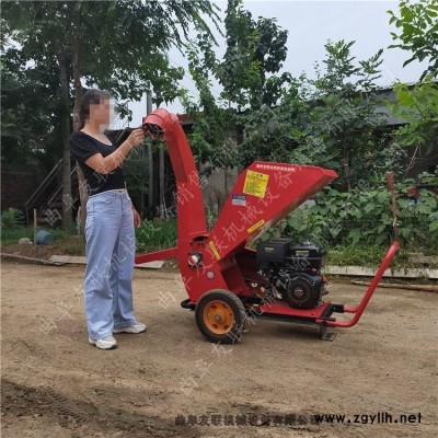 園林公路綠化流動作業木材粉碎機 汽油枝條粉碎機 手推式木材粉碎機