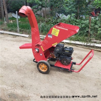 電動小型樹枝粉碎機 粉碎手推式校園修剪樹枝樹葉打碎機 樹杈削片機1