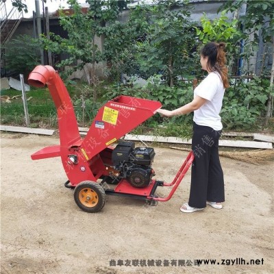 汽油170型果園雜枝粉碎機 干鮮枝條樹杈粉碎機 苗圃園枝條削片機1