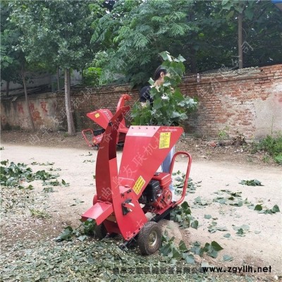 果園使用葡萄藤粉碎機 汽油170型移動式綠化雜枝粉碎機 園林使用樹枝葉破碎機1